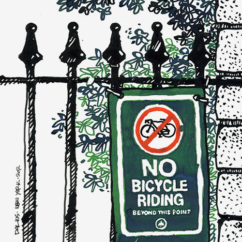 NO BICYCLE RIDING